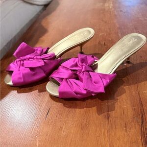 Lilly Pulitzer Fuchsia Bow Heels